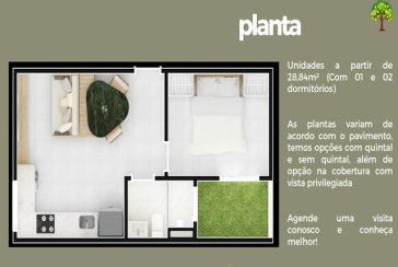 Apartamento com quintal novo à venda no Bairro da Vila Mangalot na Rua Doutor Azor Montenegro 145