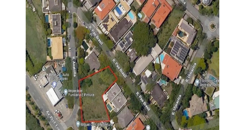 Terreno único à venda no Bairro da Boaçava na Rua Pau-Brasil
